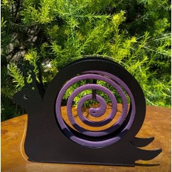 Porta espiral forma caracol chapa negro - 1