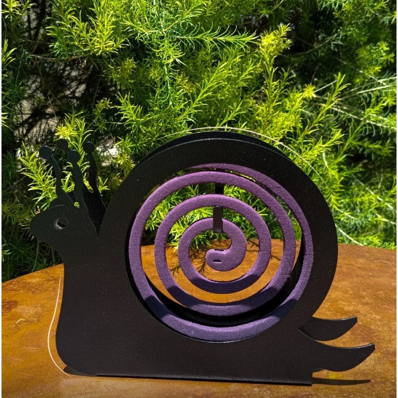 Porta espiral forma caracol chapa negro - 1