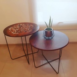 Mesa ratona oxido interior/exterior 60 Cm alto 50 lisa - 3