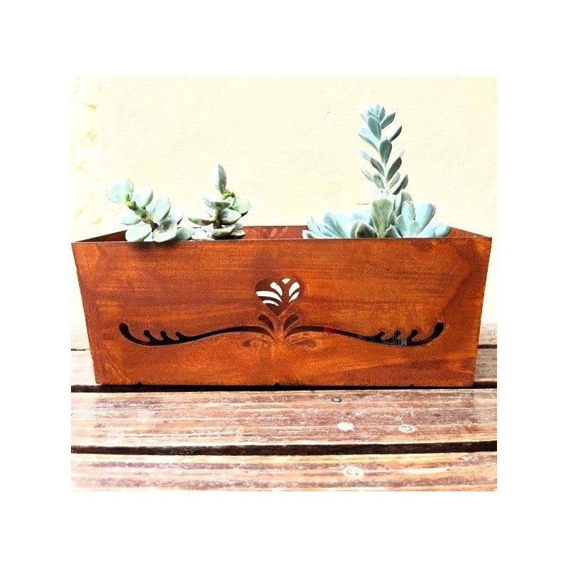 Maceta rectangular CH 30x10 calada