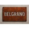 Cartel con nombre hierro oxidado real 17x30cm-1-chapadeco.com