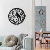 Mandala pajarito 60cm chapa color negro para colgar
