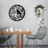Mandala pajarito 60cm chapa color negro para colgar
