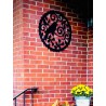 Mandala pajarito 60cm chapa color negro para colgar