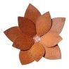 Fanal porta vela flor loto de mesa 30cm oxidado-7-chapadeco.com