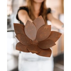 Fanal portavela de mesa 30cm oxidado