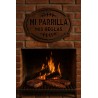Cartel oxidado de chapa MI PARRILLA MIS REGLAS-1-chapadeco.com
