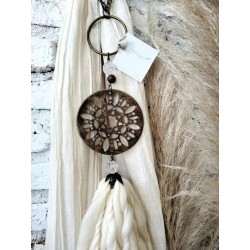 Borla metalica mandala bronce