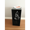Mesa de arrime calada rosas negro