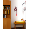 Mini perchero llavero casita pajarito home oxido