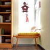 Mini perchero llavero casita pajarito home oxido