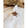 6x Anillos servilleteros estrellas cobre premium