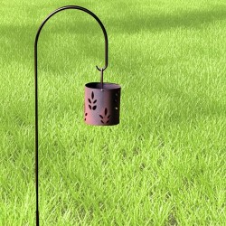 Mini fanal calado colgante + pincho gancho 1m hierro