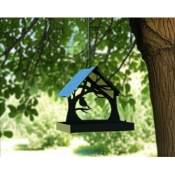 Comedero casita pájaros XL negro-1-chapadeco.com