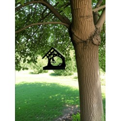 Comedero casita pájaros XL negro-2-chapadeco.com