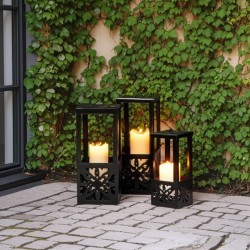 Set x3 fanales calados color NEGRO