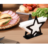 Servilletero forma estrella navidad negro