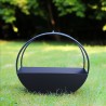 Maceta circular negra 25cm.