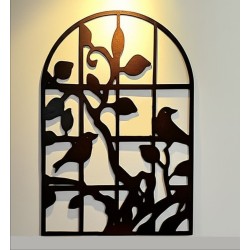 Friso ventana pajarito 60x45cm chapa oxido