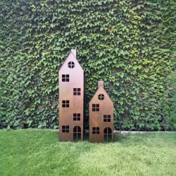 Set x2 casitas fanales gigantes oxido