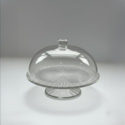Tortera de Vidrio Labrada Transparente 29cm