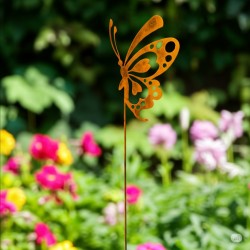 Pincho tutor Mariposa Calada Perfil chapa oxido