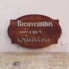 Cartel bienvenidos a mi quincho oxido - 1