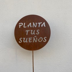 Pincho tutor Planta Tus Sueños chapa oxido