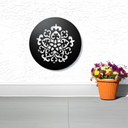 Mandala 40cm chapa para colgar negra