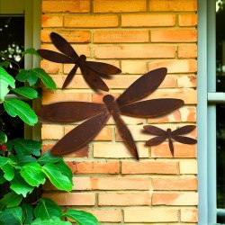 Set x3 libelulas alas completas decorativas figuras pared