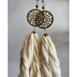 Borla metalica mandala bronce