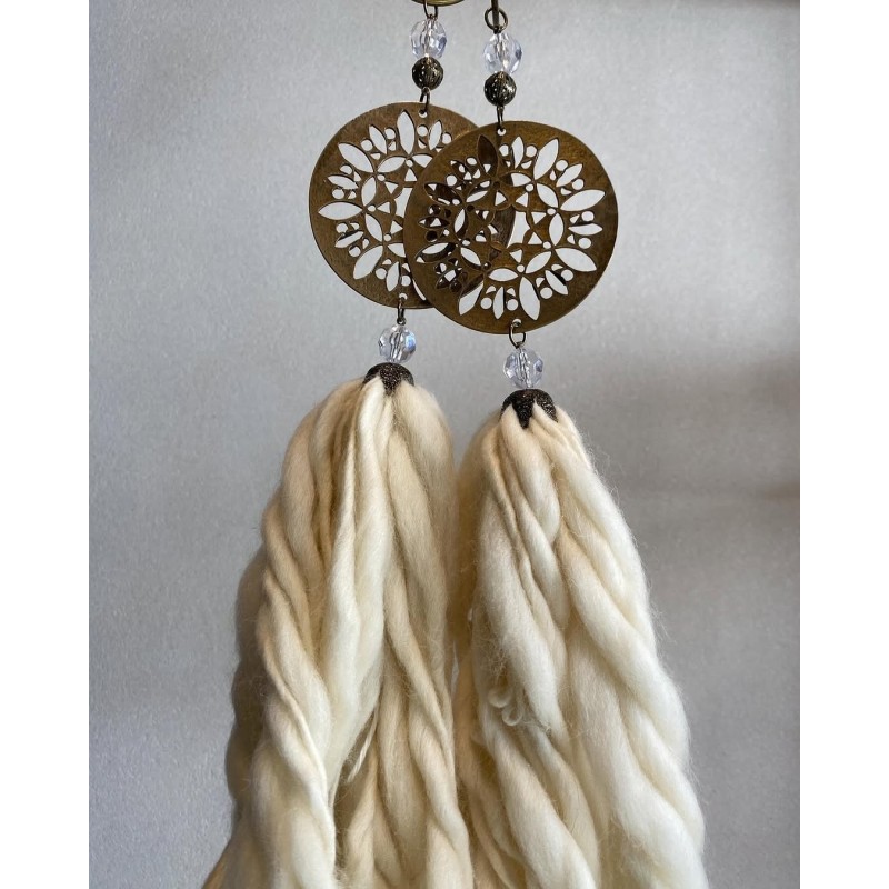 Borla metalica mandala bronce