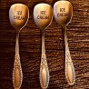 set x6 Cucharas ICE CREAM bronce viejo