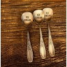 set x6 Cucharas ICE CREAM bronce viejo