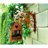 Comedero pajaros + soporte pared oxido
