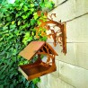Comedero casita pajaros XL + soporte pared