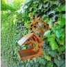 Comedero casita pajaros XL + soporte pared