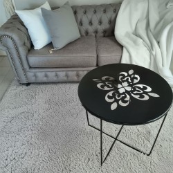 Mesa ratona NEGRA interior/exterior 60 Cm flor calada-1-chapadeco.com