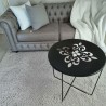 Mesa ratona NEGRA interior/exterior 60 Cm flor calada-1-chapadeco.com