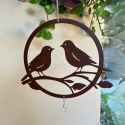 Móvil colgante pajarito chapa oxido