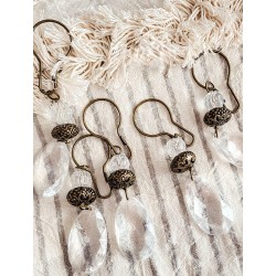 12x Ganchos cortina baño bronce con cairel oval y herrajes