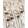 12x Ganchos cortina baño bronce con cairel oval y herrajes