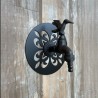 Placa canilla embellecedor flor negra - 1