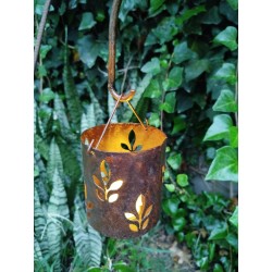 Mini fanal calado colgante + pincho soporte 1m hierro-5-chapadeco.com