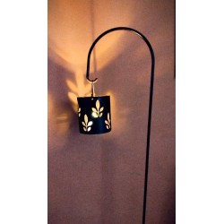 Mini fanal calado colgante + pincho soporte 1m hierro-3-chapadeco.com