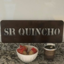 Cartel SR QUINCHO 22x42 chapa oxido vintage