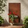 Maceta rectangular lisa vertical 60x35cm. chapa oxido vintage - 1
