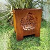 Fogonero para jardín mandala acero calado oxido - 2