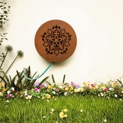 Porta manguera MANDALA chapa y hierro oxido - 1