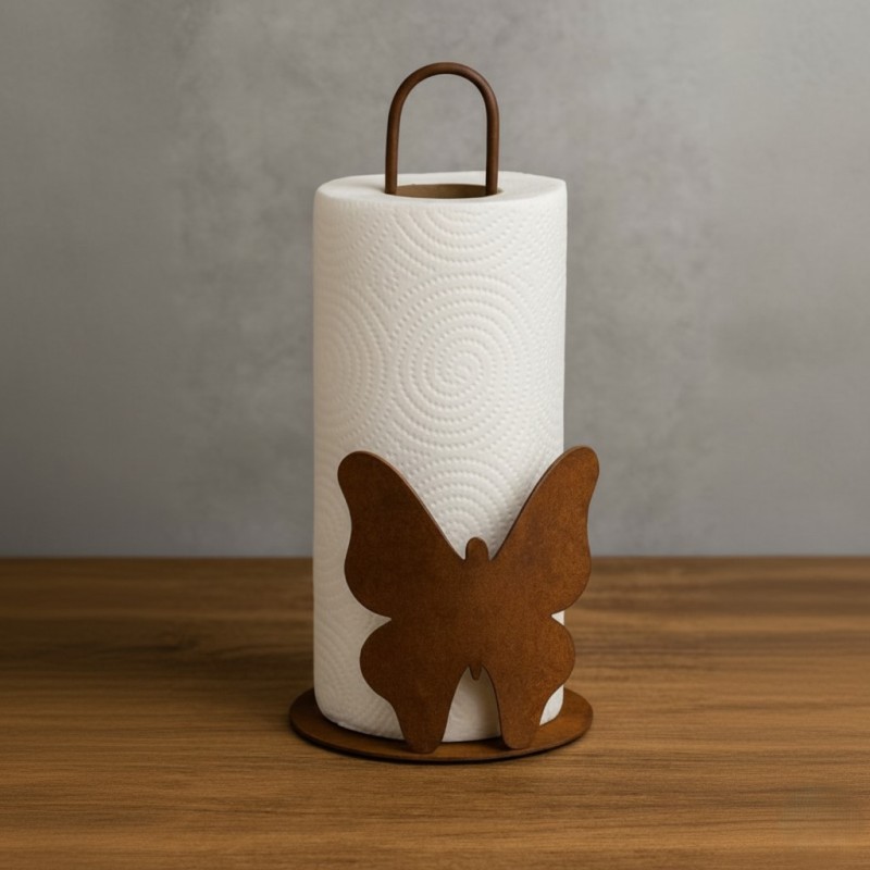 Portarollo mariposa para rollo de servilletas oxido vintage - 1 Portarollo mariposa para rollo de servilletas oxido vintage - 1